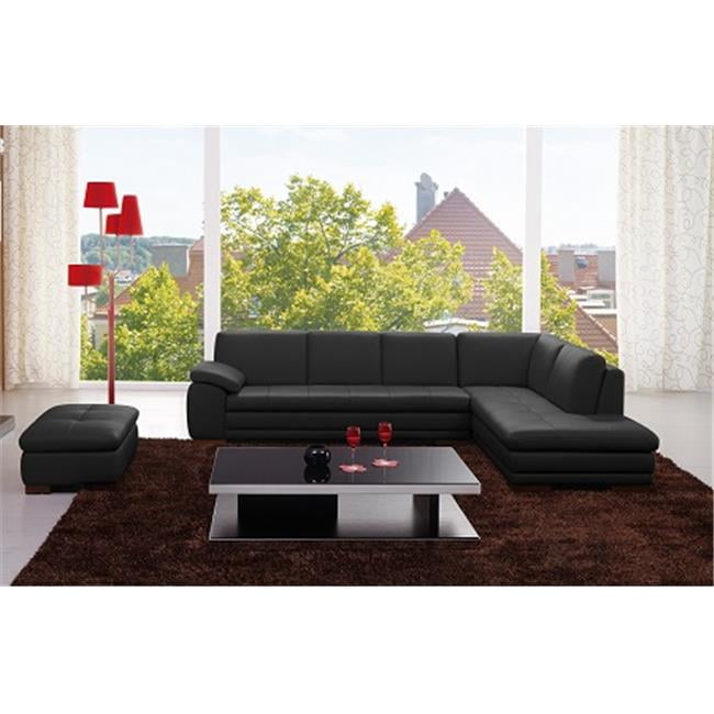 Jandm Furniture Italian Leather Sectional Right Hand Facing