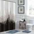 thumbnail image 4 of Misty Forest Shower Curtain, Foggy Forest Pine Tree Nature Woodland Landscape Bathroom Curtains for Bathtub Decor Waterproof Fabric Machine Washable with 12 Hooks, 4 of 6