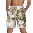 thumbnail image 2 of Haiem Plowed Field With Horses Mens Swim Trunks with Compression Liner 2 in 1 Swimming Shorts Stretch Swimwear Quick Dry,Board Shorts-Large, 2 of 9