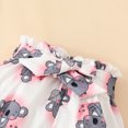 thumbnail image 5 of WIBACKER 3PCS Baby Girl Elephant Printed Summer Outfits Set Ruffle Short Sleeve Romper Bodysuit +Shorts +Headband, 5 of 10