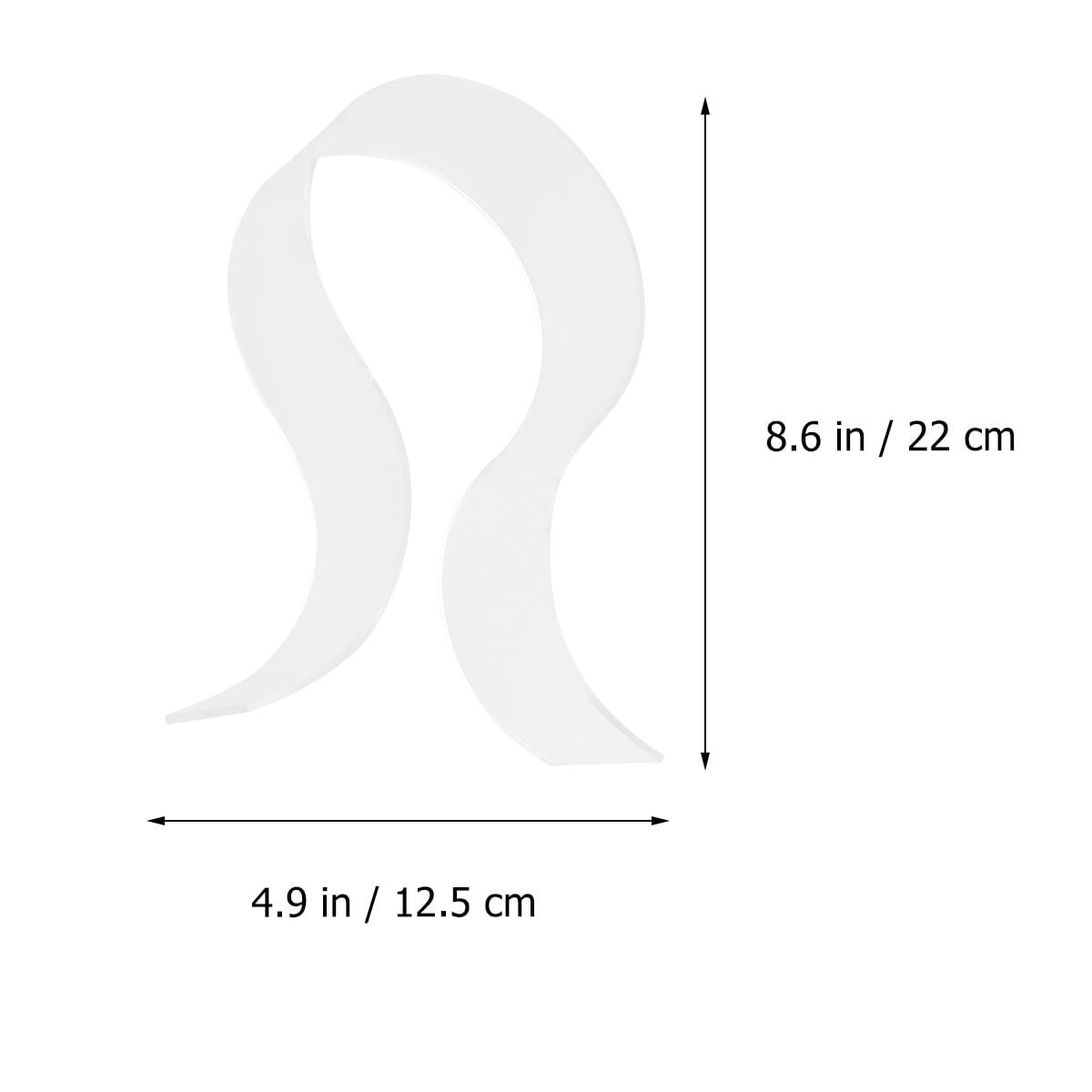 DEEPCRAFF Transparent Acrylic Headphone Stand with U Shape Design for Universal Headset Display