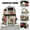 thumbnail image 3 of FORMRS Mini Backpack Purse for Women Travel Daypack Casual Shoulder Bag, Red Christmas Poinsettia, 3 of 7