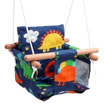 Celawork Baby Swing Seat - Canvas Hanging Seat with Safety Belt, Dinosaur