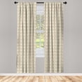thumbnail image 2 of Ambesonne Aztec Boho Curtains, Abstract Neutral Tones, Pair of 28"x95", Dark Sand Brown Tan and Ivory, 2 of 4