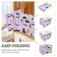 thumbnail image 2 of Yayeee Collapsible Cube Storage Bin with Lid Fabric Closet Decorative Basket with Handles, Light Purple Halloween Black Cat, 2 of 7
