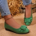 thumbnail image 6 of XUNKUSGA Womens Flats Classic Soild Color Round Toe Womens Slip On Shoes Cute Bowknot Ballet Flats Summer Comfortable Shoes for Women Dressy Casual,Green,5.5, 6 of 9