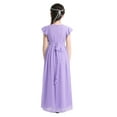 thumbnail image 4 of Miaeowve Juniors Flower Girls Dress Kids Flutter Sleeves Wedding Brithday Party Prom Pageant Banquet Maxi Gown Lavender 6, 4 of 7
