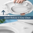 thumbnail image 2 of Round Toilet Seat with Slow Close Seat, Easy Clean, Plastic, White, Suitable Standard Round Toilet, 2 of 12