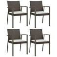 thumbnail image 2 of vidaXL 5 Piece Garden Dining Set with Cushions Poly Rattan and Steel, 2 of 5