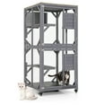 thumbnail image 1 of Gymax Enclos pour Chat d'Extérieur sur Roues Grandes Cages pour Chaton avec Boîte de Repos, 1 of 10