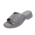 thumbnail image 2 of Bkhluea Women Buckle Strap Platform Wedge Sandals Slip On Comfortable Footwear For Casual Outdoor Party Daily Activities, 2 of 7