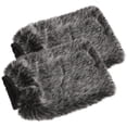 thumbnail image 2 of 1 par de calentadores de piernas peludos cálidos calentadores de piernas de piel sintética fundas de piernas de moda calentadores de puños de invierno, 2 of 8