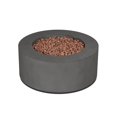 thumbnail image 4 of Real Flame Aegean Round Contemporary Steel Propane Fire Table in Weathered Slate, 4 of 8