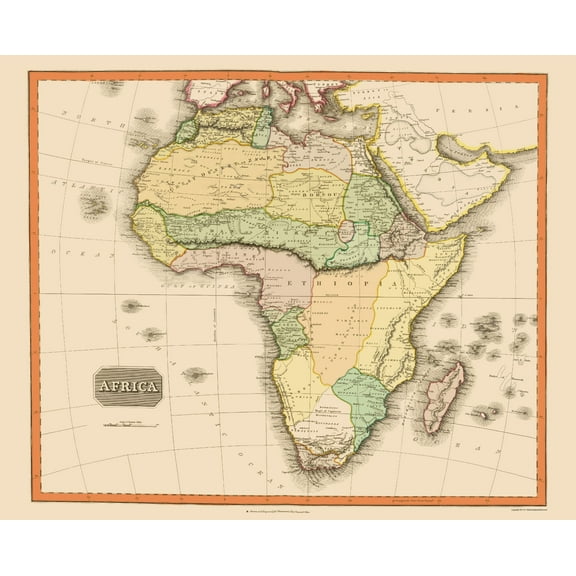Historic Map - Africa - Thomson 1821 - 23 x 28.47 - Vintage Wall Art