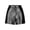 Black, variant on Women's Metallic Candy Color Elastic Tight Shorts Casual Fashion Stretchy High Waist Solid Color Workout Gym Yoga Shorts, Silver XXL