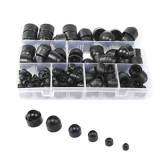145 piezas de tapas protectoras de tuercas de perno de cúpula de plástico, tornillos hexagonales M4 M5 M6 M8 M10 M12