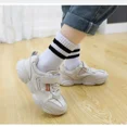 thumbnail image 3 of 5 Pairs/ Lot Pure Colour Soft Breathable Cotton Kids School Socks Girls Boys Casual Grey Black White Sports Children's Socks strawberry 3-5Years, 3 of 6