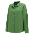 thumbnail image 4 of Daolelai Classic Pleated Textured Single Lapel Shirt for Women, 4 of 8