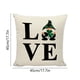 thumbnail image 2 of Decoraciones del Día de San Patricio Funda de almohada de lino a cuadros verdes Funda de cojín de trébol de la suerte de 18x18 pulgadas para decoración del hogar del sofá, paquete individual, 2 of 5