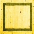 thumbnail image 1 of Ahgly Company Indoor Square Solid Yellow Modern Area Rugs, 5' Square, 1 of 4