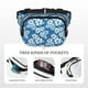thumbnail image 5 of Fotbe Leaves And Flowers Cangurera Cuadrada con Estampado de Doble Capa, Bolsa de Cintura Ajustable Mini para Hombres y Mujeres, 5 of 9