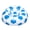 Blue and White, variant on Inflatable Soccer Bean Bag Chair, 41 Inch Blow up Bean Bag Sofa with Foot Pump, PVC Ergonomic Folding Portable Lazy Couch for Sports Party, Indoor, Balcony, Pool, Travel and More