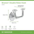 thumbnail image 3 of Wall Mounted Double Robe and Towel Hook in Polished - 583DRH, 3 of 4