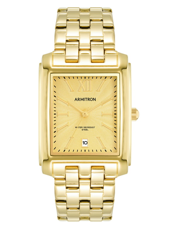 Armitron Men's Gold Tone Bracelet Watch with Classic Metal Band