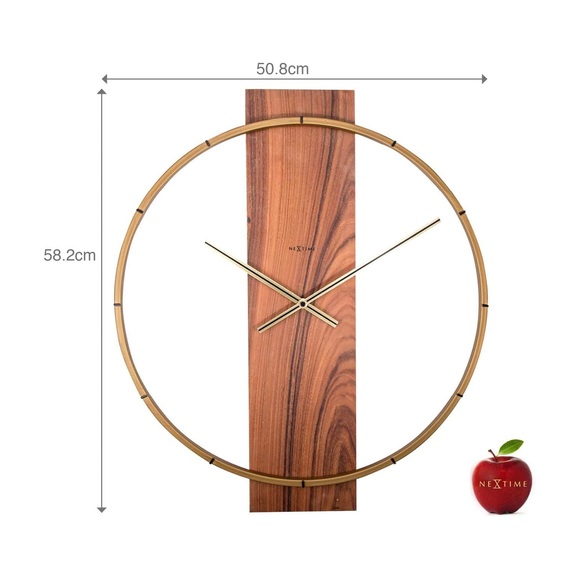 NEXTIME WALL CLOCK CARL - BROWN