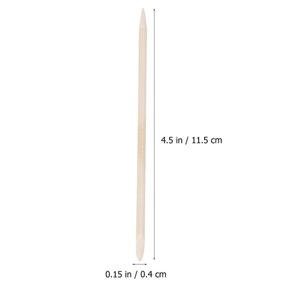 nail cleaing stick 50pcs Orange Wood Sticks Cuticle Pusher Manicure Pedicure Nail Care Home Salon (4.53X0.16X0.16Inch)