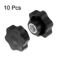 thumbnail image 3 of Uxcell 10 Pieces Star Knobs M12 Female Thread 48mm Head Non-Through Hole Clamping Handles Nuts Black, 3 of 5
