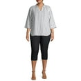 thumbnail image 5 of A3 Denim Women's Plus Size Constructed Waist Capris, 5 of 6