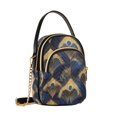 thumbnail image 7 of FORMRS Crossbody Bag for Women Quilted Travel Shoulder Cell Phone Purse with Chain Strap Handbag, Blue Peacock Feathers Pattern, 7 of 7