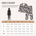 thumbnail image 4 of Yiaed cartoon cute Skull star Print Pajamas Women's Long Sleeve Sleepwear Soft Button Down Loungewear Pjs Lounge Set Nightwear Womens Pajama Pants-Large, 4 of 7