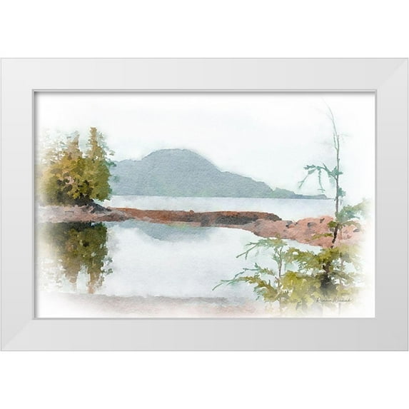 Murdock, Ramona 18x13 White Modern Wood Framed Museum Art Print Titled - Ketchikan Inlet
