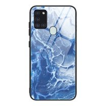 Allytech Galaxy A21s Cover, A21s Case, Slim Fit Wireless Charging Support Heavy Duty Defender Shockproof Anti-scratch Back Cover Case for Samsung Galaxy A21s, Blue Sea