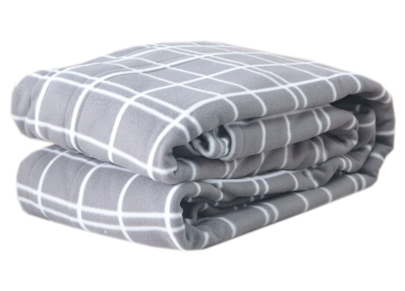 Pure Warmth Printed Fleece Electric Heated Warming Twin Blanket Light Grey White