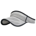 thumbnail image 3 of Outdoor Sport Wide Brim Cap UV Protection Breathable Adjustable Baseball Headwear for Beach Golf Running Tennis Sun Hats,Light Gray, 3 of 5
