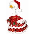 thumbnail image 2 of SUORE Christmas Porch Goose Outfits, Cute Winter Porch Goose Clothes, Seasons Costumes for 23" Plastic Goose Statue Patio Yard Garden Lawn Outdoor Decors, Christmas Outdoor Decor, 2 of 6