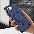 thumbnail image 3 of Allytechgroup Magnetic Case for iPhone 16e, Support Wireless Charging & Car Phone Mount Slim Lightweight Hard PC Shockproof Protective Back Cover Bumper for iPhone 16e, Blue, 3 of 7