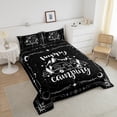 thumbnail image 2 of YST Happy Camping Down Comforter Set, Black and White Camper Bedding Set, Queen, 3 Count, 2 of 5