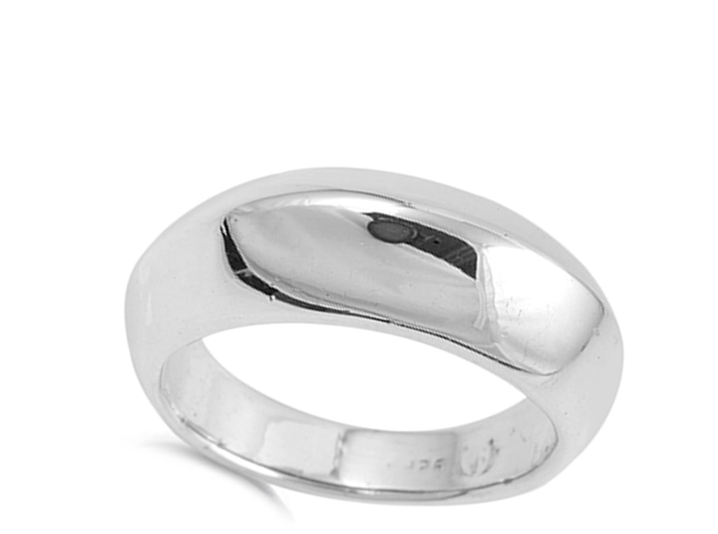 Dome Arch Wide Wedding Curve Ring 925 Sterling Silver Band Jewelry