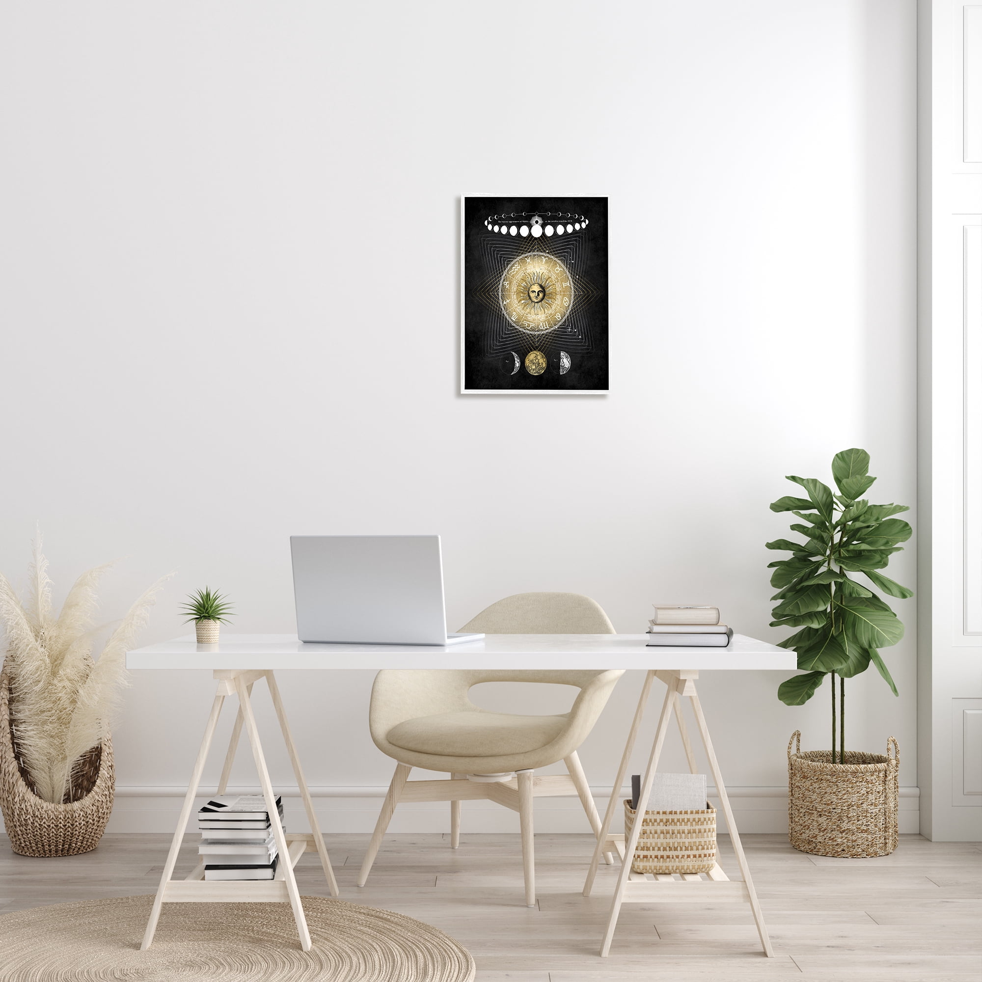 Stupell Industries Astrological Sun Cycle Traditional Moon Symbols, 16 x 20, Designed by Oliver Jeffries