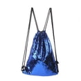thumbnail image 4 of MasteelfCA Stylish Sequin Drawstring Bag Backpack Sports Dance Bag Pouch (Navy Blue Sivler), 4 of 4