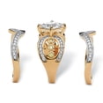 thumbnail image 2 of 3 Piece 2.19 TCW Princess-Cut Cubic Zirconia Bridal Ring Set in 14k Gold over Sterling Silver, 2 of 3