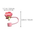 thumbnail image 2 of AURARMLET 8Ud Tapas De Silicona Para Pajillas Con De Flores Cherry Y Durazno, 2 of 8