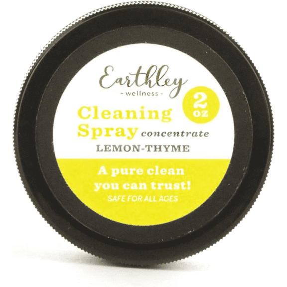 Earthley Wellness, Cleaning Spray Concentrate, Eco-Friendly, Pure, Certified Organic Cleaning Agent (2 oz, Lemon-Thyme)