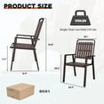 thumbnail image 3 of TQKVIPI Outdoor Patio Dining Chairs Set of 2, Outdoor Patio Chairs, Heavy Duty Metal Dining Chairs with Armrest for Balcony, Deck, Backyard, Lawn, Porch, Kitchen (Brown), 3 of 9