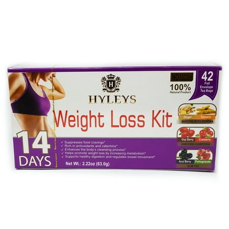 Hyleys 14 Day Weight Loss Kit 42 Foil Envelope Tea