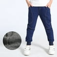 thumbnail image 3 of iixpin Kids Boys Cargo Trousers Athletic Workout Slim Fit Joggers Sports Pants Casual Sweatpants Dungarees Bottoms Blue 7-8, 3 of 4
